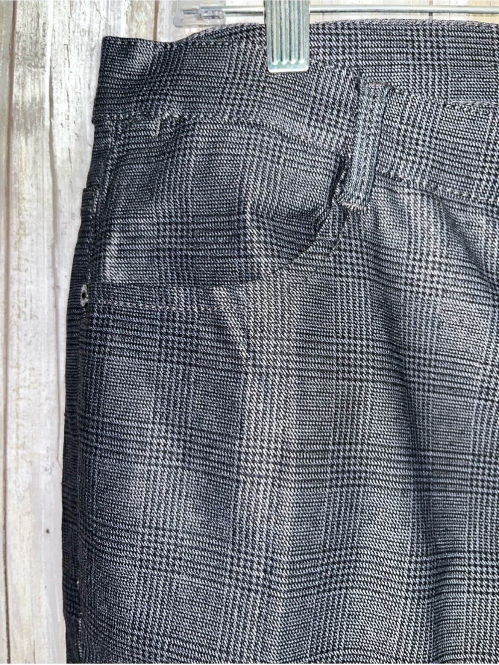 Zara Plaid Skinny Pants NWT Size 34 High Rise Gray Check Career Work Pants - Picture 4 of 6